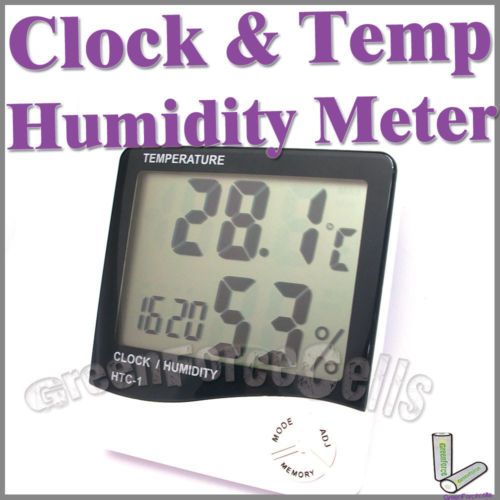 Temperature Digital Clock Humidity Meter temp HTC 1  