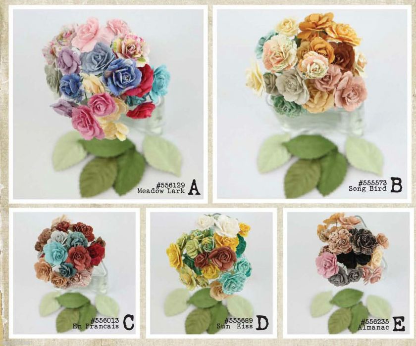 2012 Prima Paper Flowers Charme Rose Collection 30 pcs.  