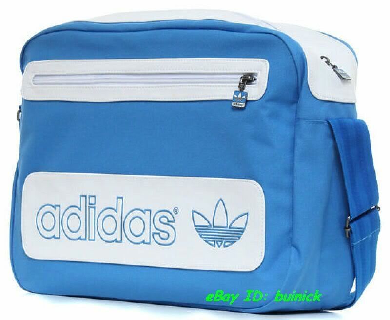 ADIDAS SPORT AIRLINE BAG Blue White messenger flight  