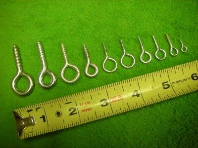 742 ZINC SMALL MEDIUM LARGE SCREW EYE EYES EYELET  