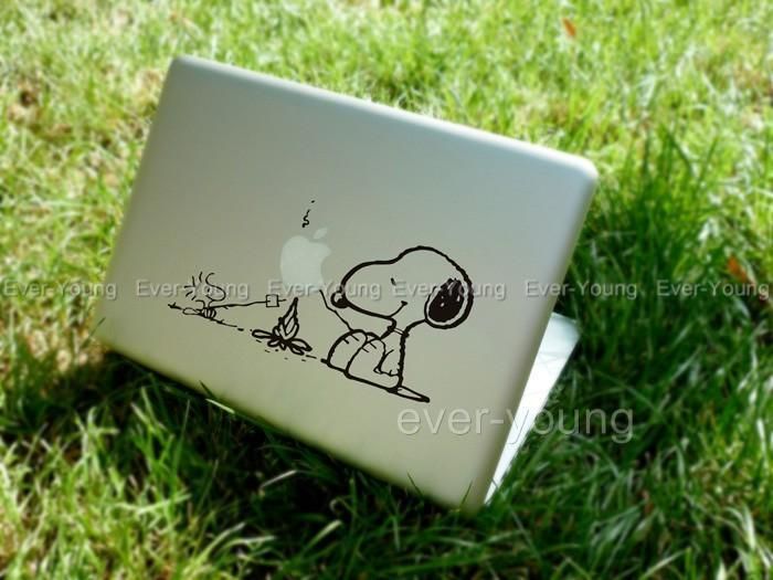 Snoopie MacBook Air/Pro Stickers Laptop Apple Vinyl Decal Humor art 