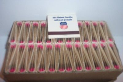 VINTAGE BOX OF UNION PACIFIC RAILROAD MATCHES  