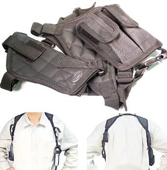 UTG Deluxe Universal Horizontal Shoulder Holster.black.  