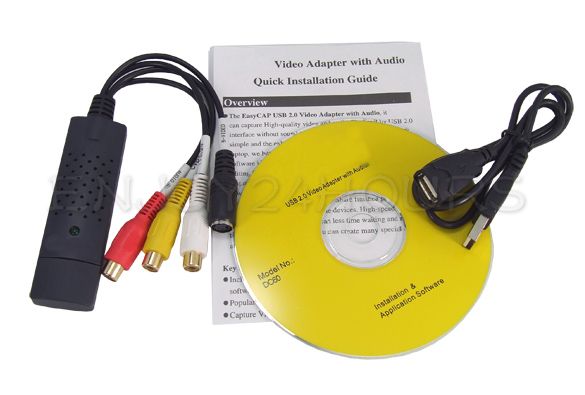 USB DVR CCTV Video Audio Capture Recorder Card Adapter  