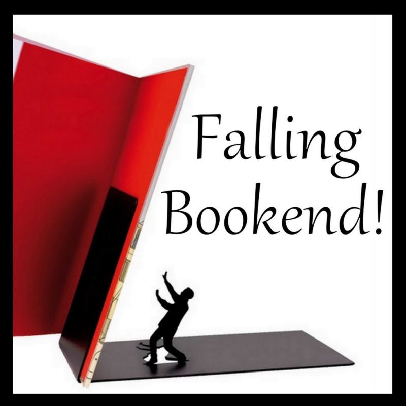 ArtOri Falling Bookend Black Humorous Metal Book Stand  