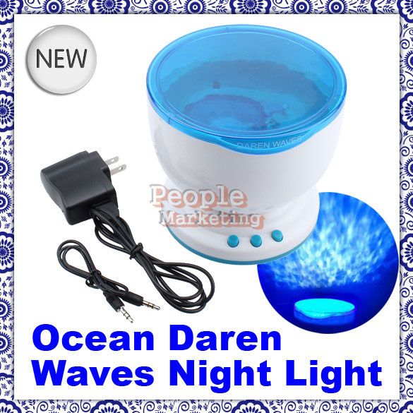 Ocean Daren Waves Night Light Projector Speaker Lamp P  