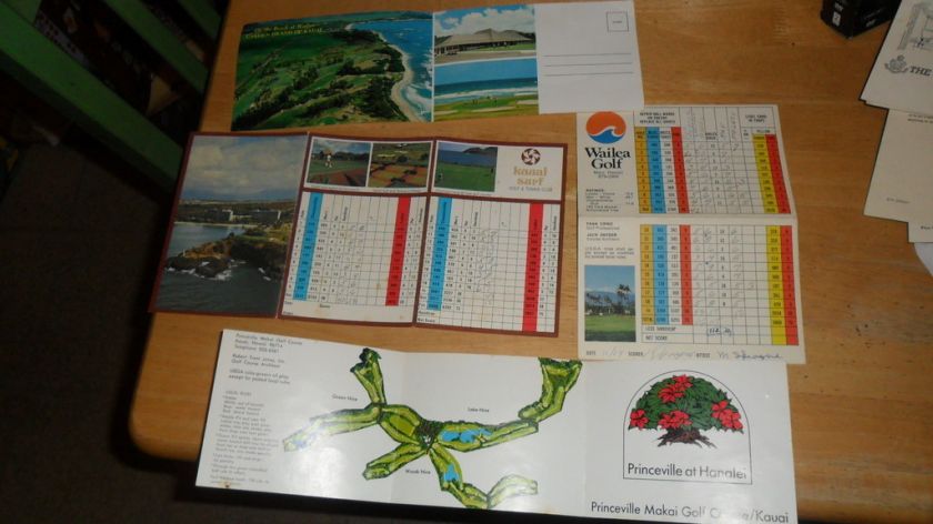 GOLF SCORECARDS   4 DIFFERENT HAWAII COURSES ALL SCORED  