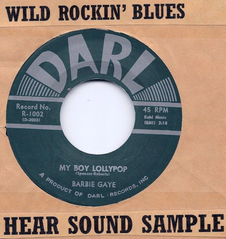 Blues/Rockabilly BARBIE GAYE My Boy Lollypop HEAR IT  