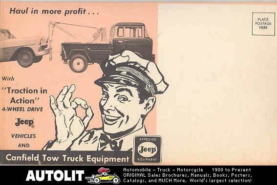 1960 Jeep FC150 FC170 CJ Canfield Wrecker Tow Brochure  