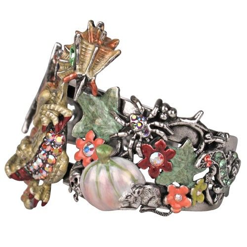   Bracelet Harvest Dragon Thanksgiving Autumn Fall Silvertone  