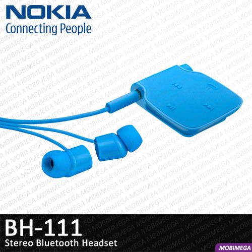 Nokia BH 111 A2DP Music Stereo Bluetooth Headset Cyan  