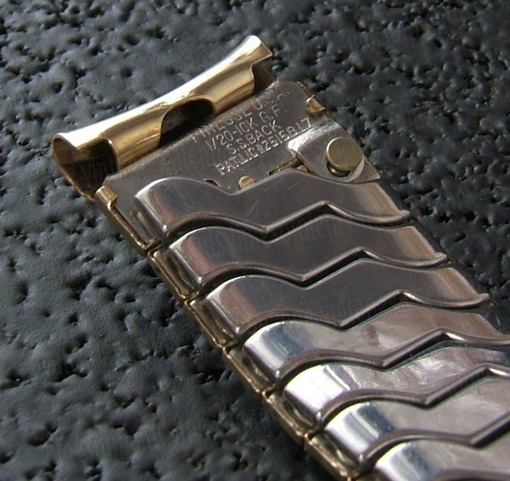 NOS 11/16 Finesse USA Gold gf 1950s Vintage Watch Band  