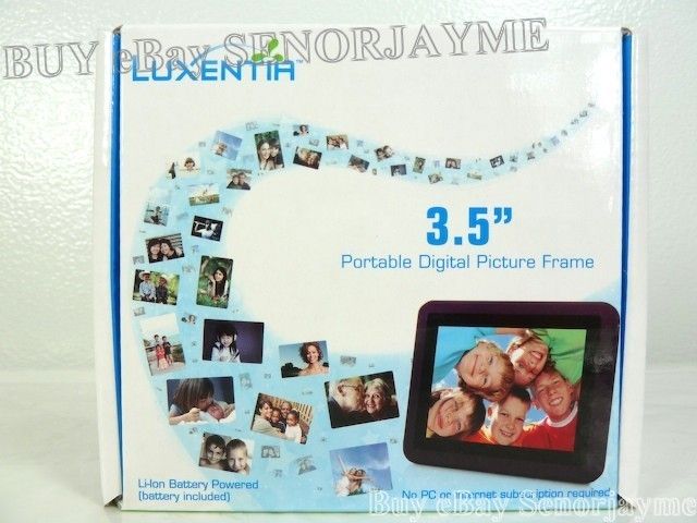 LUXENTIA 3.5 Portable Digital Picture Frame Black NEW  