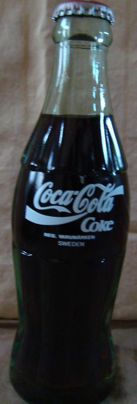 COCA COLA REG. VARUMARKEN SWEDEN COKE BOTTLE 6.5FL OZ  