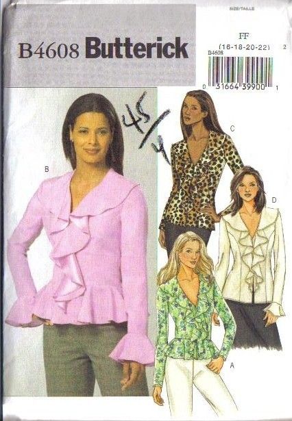 OOP Butterick Sewing Pattern Misses Size 16 18 20 22 w Plus Size Full 