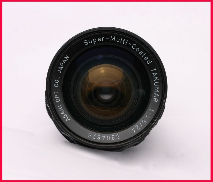 Pentax Super Multi Coated SMC TAKUMAR 24mm F/3.5 24/3.5 M42 Screw 