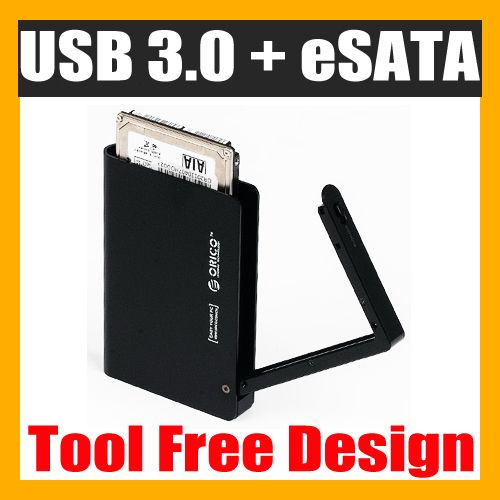 USB 3.0 + eSATA 2.5 SATA HDD Hard Disk SSD Enclosure  