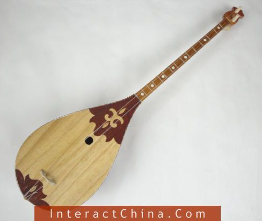 Uyghur Lute Xinjiang Handcraft Dombura +Case+Stand 45cm  