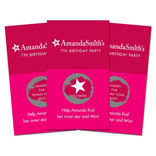 10 AMERICAN GIRL DOLL Birthday Party SCRATCH OFF GAMES  