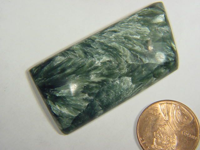 BUTW Russian Seraphinite freeform polished cabochon specimen lapidary 