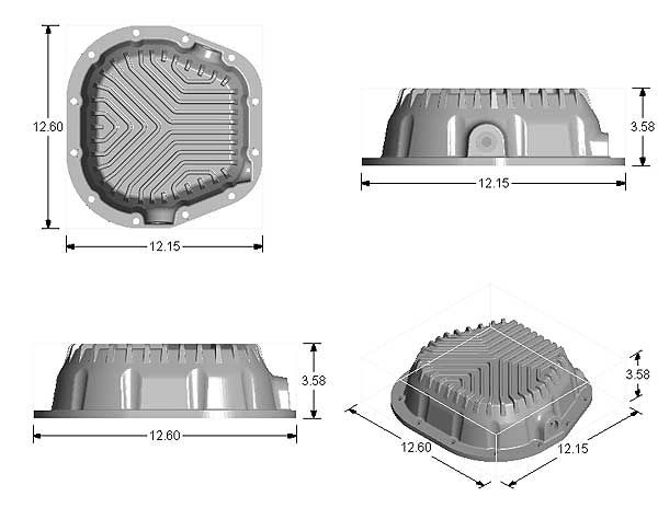   Cover For Ford Sterling 10.25/10.5 Ring Gear, 12 Bolt, Polished  