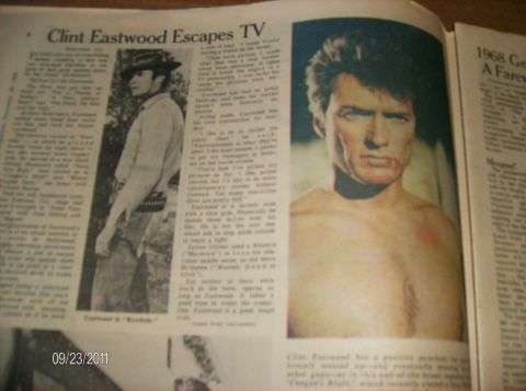 ENTERTAINMENT 1968 Newspaper 1969 CALENDAR Judy Carne CLINT EASTWOOD 