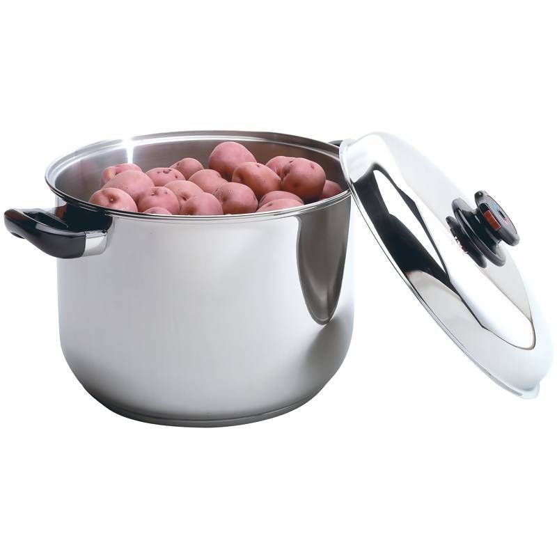 HealthSmart 16qt Waterless Stockpot with Steam Knob  