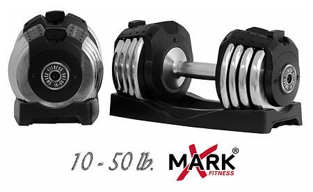 Mark Pair of 50 lb. Adjustable Dumbbells XM 3307 2 *Ships Free 