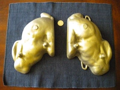 VINTAGE CAST ALUMINUM TWO PIECE CHOCOLATE RABBIT MOLD  