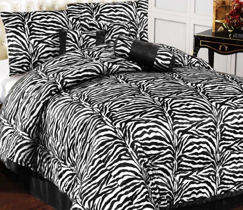   Red Wildlife Giraffe Bed Luxuary Comforter Bedding Set Euro Sham King