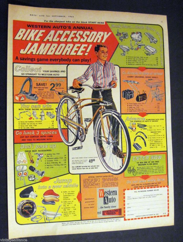   images of Western Flyer Bicycle & Accessory Jamboree 1965 Print Ad
