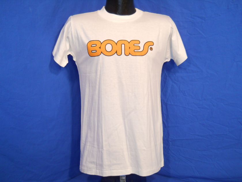 vintage POWELL PERALTA BONES BRIGADE SKATE SKATEBOARDS WHITE 2 SIDED t 