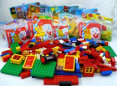 21 McDonalds Legos,Teletubbies & Fisher PriceToys 1996 2000 NIB Loose 