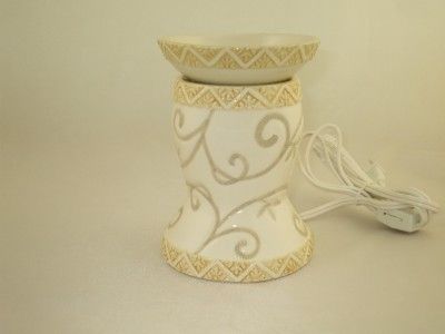 Electric Large Candle Tart Warmer Beige Luster 746790  