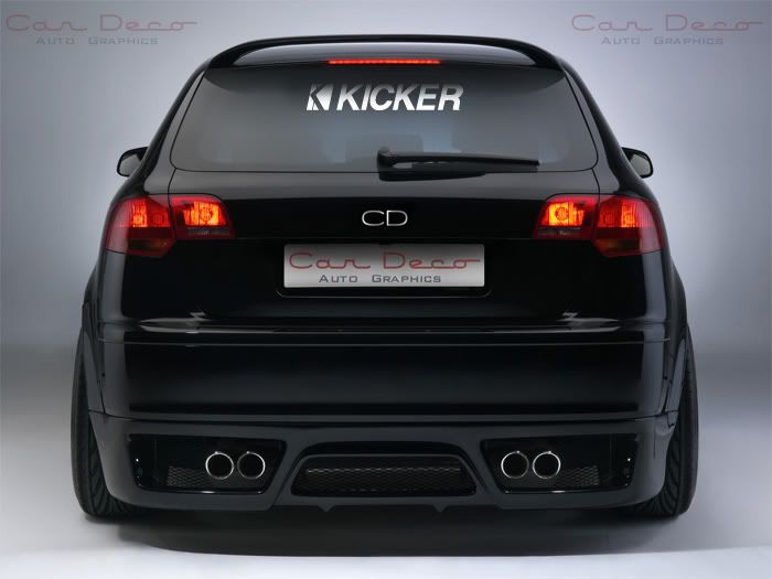 KICKER CAR AUDIO LARGE DECAL REAR WINDOW  18 WIDE  