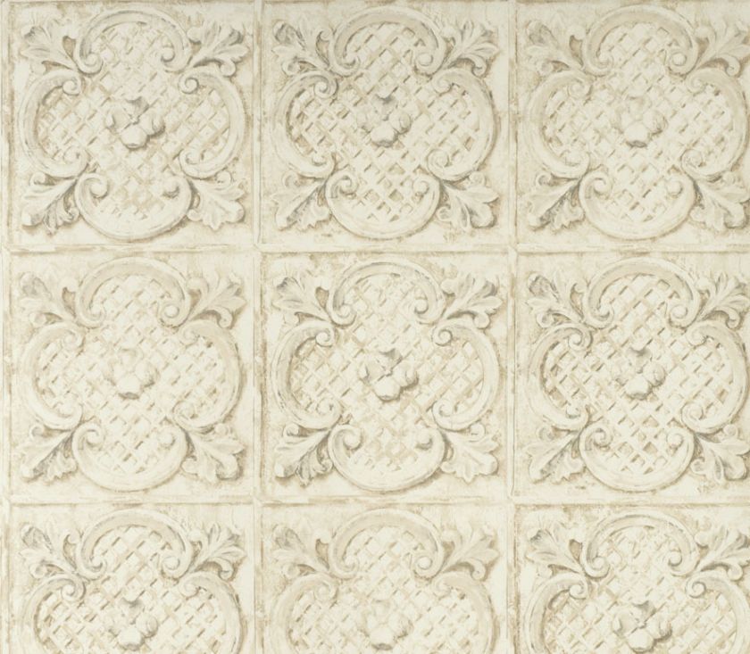 Pressed Tin Motif Ceiling Wallpaper Double Rolls  