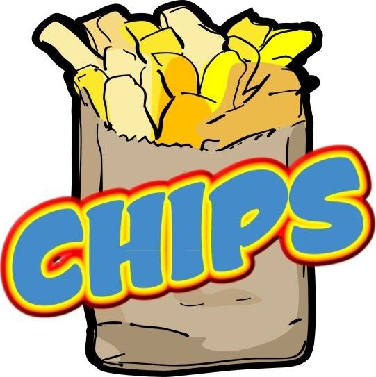 Chips Decal 12 Fries French Fry Concession Restaurant Food Truck 