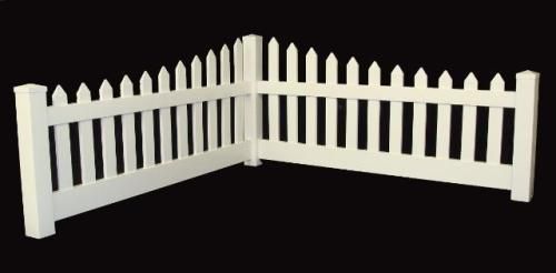 New Classic Corner Lawn Garden Vinyl Picket Fence White  