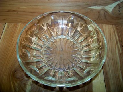 Thumbprint Clear Glass Berry/Fruit Bowl  Vintage  