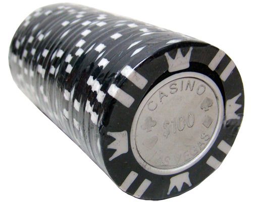 50 $100 Coin Inlay Poker Chips 15 Table Grams Clay  