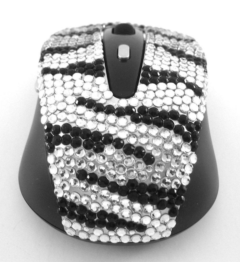 Wireless Zebra Crystal USB Optical Computer Mouse  