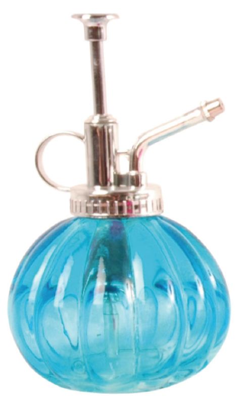 Glass Indoor Plant Spray Bottle Mister Water Aqua Blue  