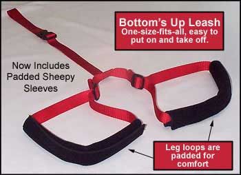 BOTTOMS UP DOG ASSISTANT PET LEASH ARTHRITIS HARNESS (BUD Leash RED 