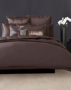 DKNY Donna Karan Queen DUVET & SHAMS SET Mink $876 New (Chocolate 