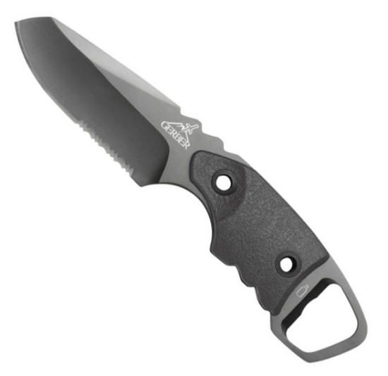 EPIC   DROP POINT FIXED BLADE SERRATED KNIFE_w/ SHEATH CLIP_GERBER #30 