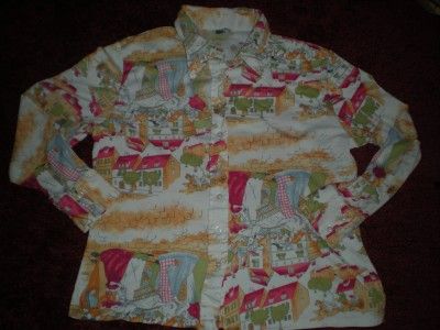 Vintage BOHO Spiegel Nylon Blouse/Rare Second Fabric  