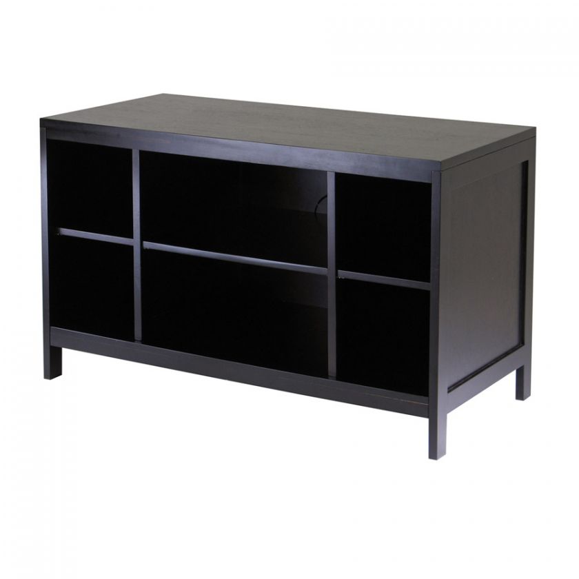 Hailey Large Modular Flat Screen TV Stand Dark Espresso Finish Solid 