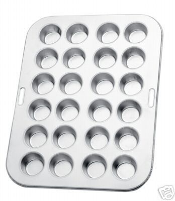 NORPRO NEW 24 Cup Heavy Duty Gauge Tin Mini Muffin Pan 028901037673 