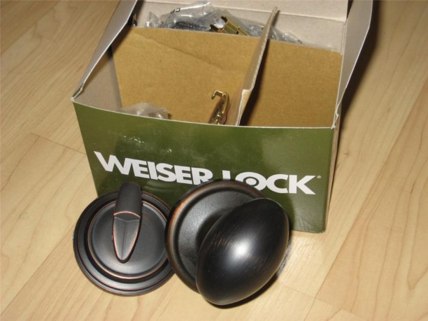 Weiser Laurel Interior Knob Set Lock, Venetian Bronze  