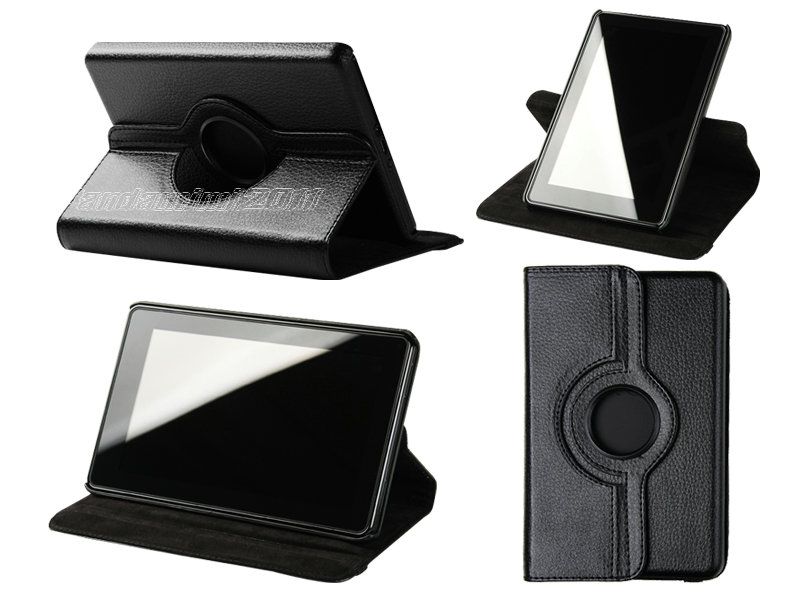 For Kindle Fire PU leather Case/Car Charger/USB Cable/Stylus/Ea 